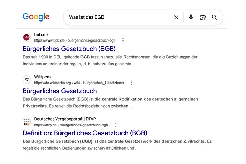 Suche nach "Was ist das BGB"?