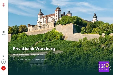 Screenshot von der Website Fürstlich Castellschen Bank 