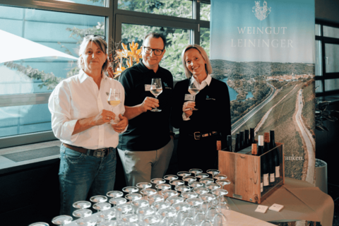 Die Geschäftsführung von krick mit dem Weingut Leininger