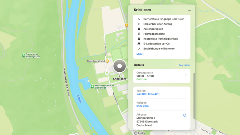 Apple Business Profil von krick.com 