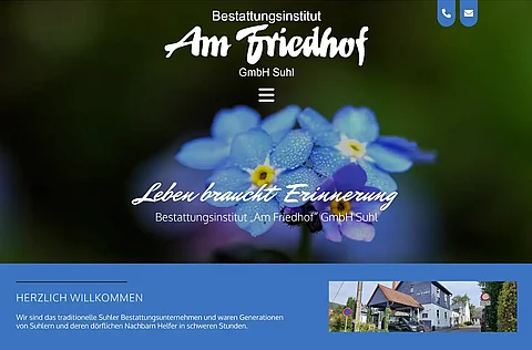 Website von Bestattungsinstitut Am Friedhof