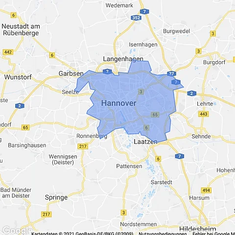 Einzugsgebiet der SEO-Agentur Hannover