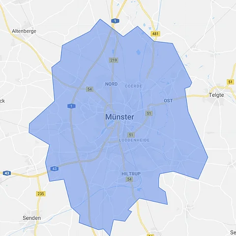 Einzugsgebiet der SEO-Agentur Münster