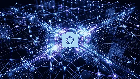 Lichtstrom im Dunkeln