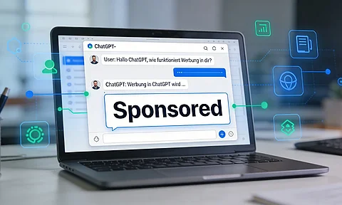 Screenshot ChatGPT mit Chat zu Werbung