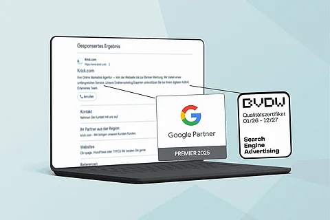 Vertrauen durch Qualität – Google Partner & BVDW-zertifiziert