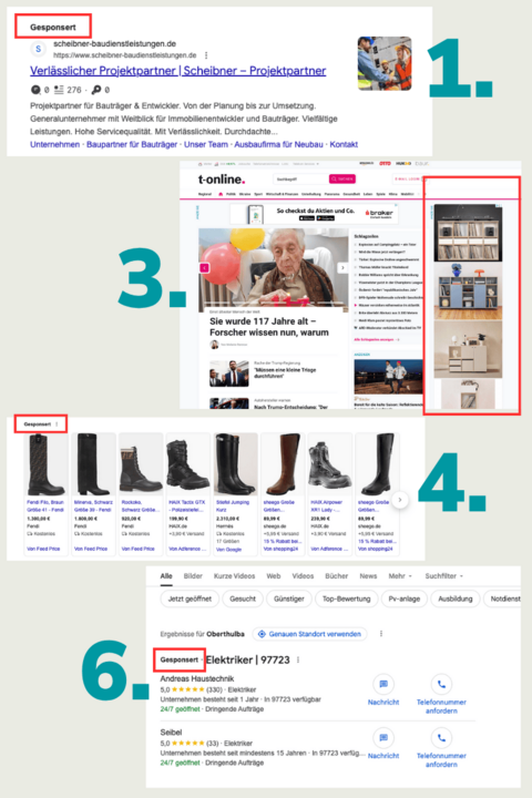 Beispiele für SEA Ads