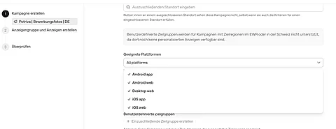 Plattformen in ChatGPT Ads
