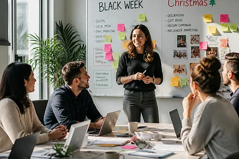 Team plant Marketing für Black Week und Weihnachten