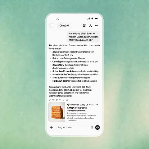 ChatGPT Ads: Beispiel