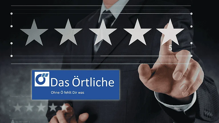 Das Örtliche Logo mit 5 Sterne Bewertung