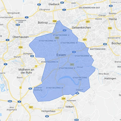 Einzugsgebiet der SEO-Agentur Essen