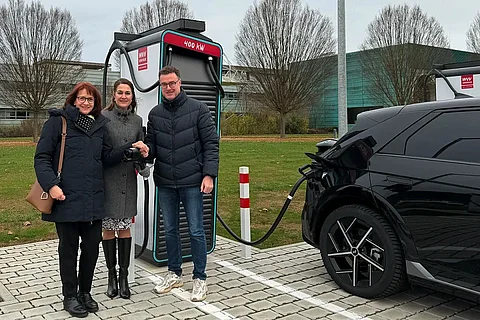 Neue Ladesäulen auf dem Eibelstadt Campus 