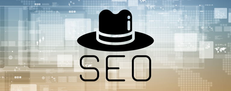 Schwarzer SEO-Hut, welcher die dunkle Seite der Suchmaschinenoptimierung beschreibt