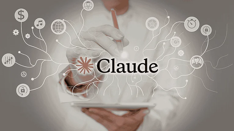 Claude Logo auf Hintergrund