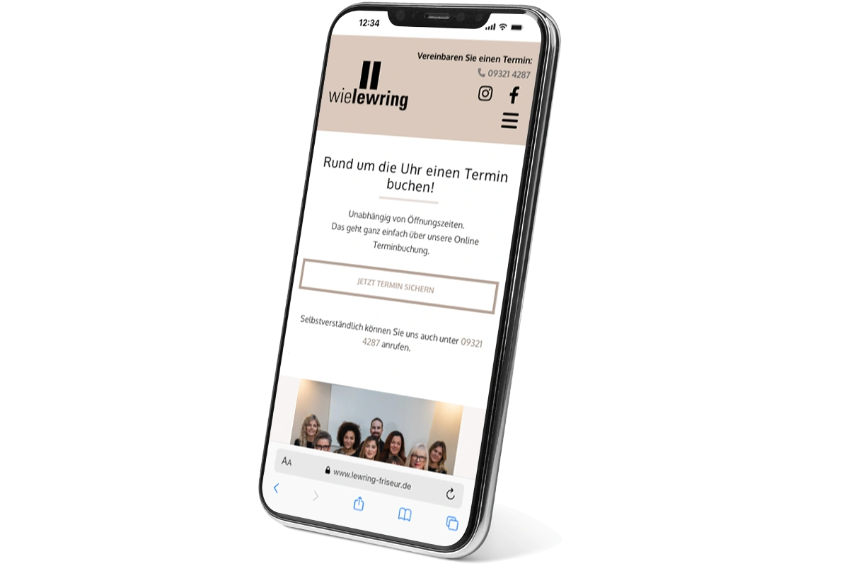 Mobiler Screenshot der kPage Seite