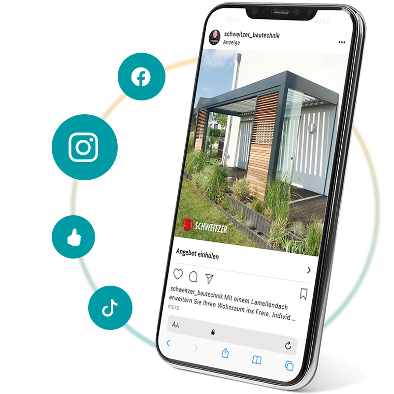 Beispiel Social Media Ads mit krick.com