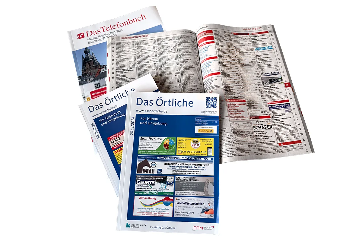 Telefonbücher freigestellt