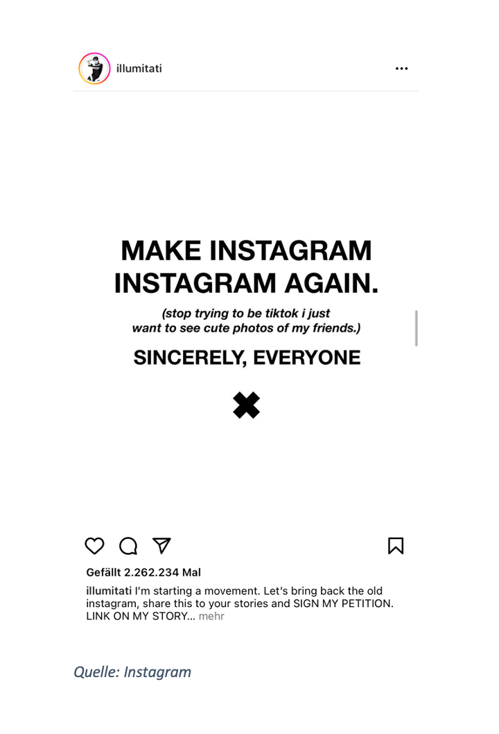 Instagram Bewegung 