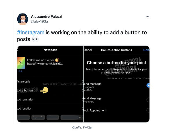Instagram Update Call-to-Action-Button
